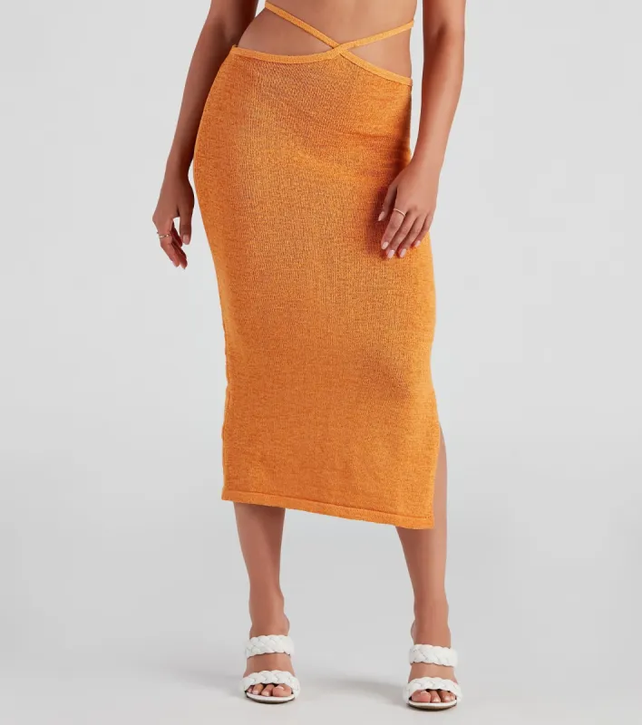 Sunset Beauty Cutout Midi Skirt sold by Windsor