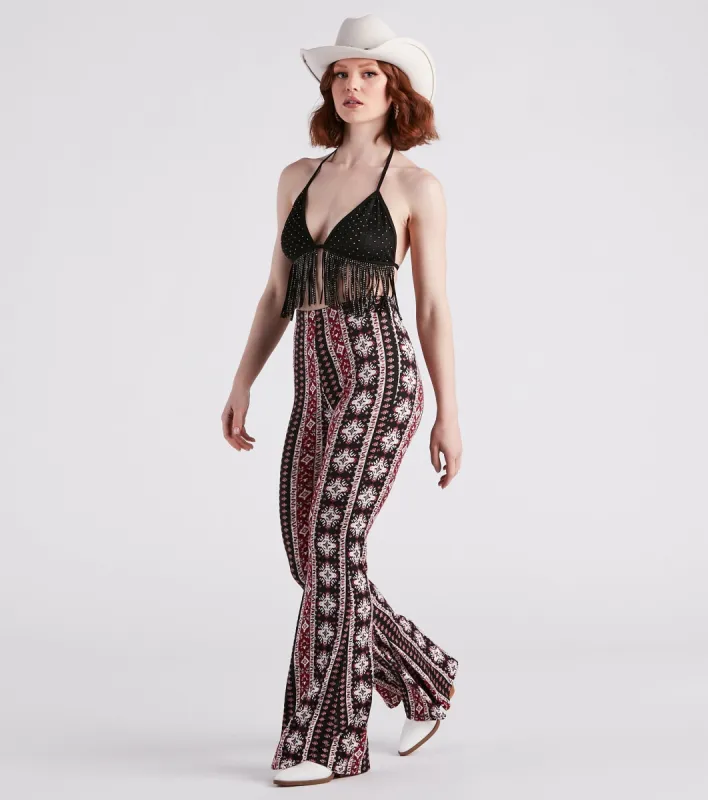 Here Comes The Sun Striped Flare Pants sold by Windsor