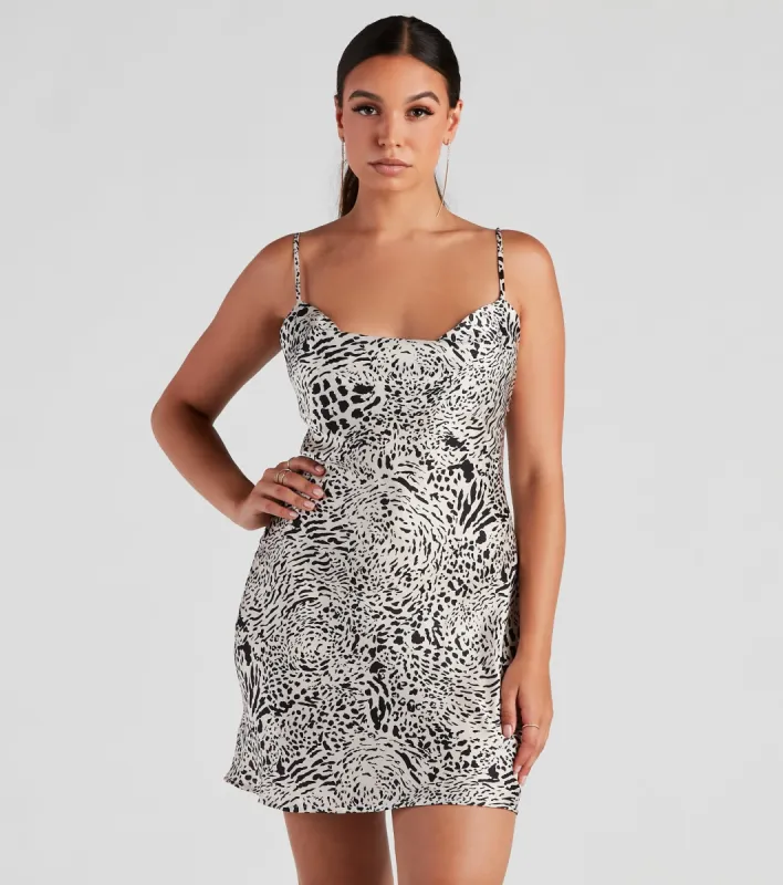 Sleek And Chic Leopard Print Mini Dress sold by Windsor