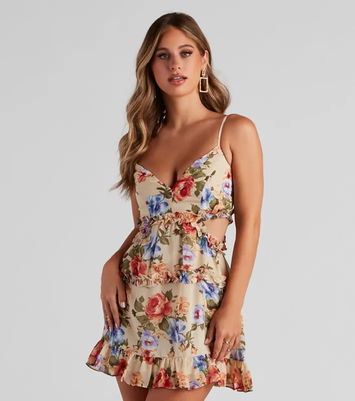 Sunday's Best Floral Cutout Dress sold by Windsor