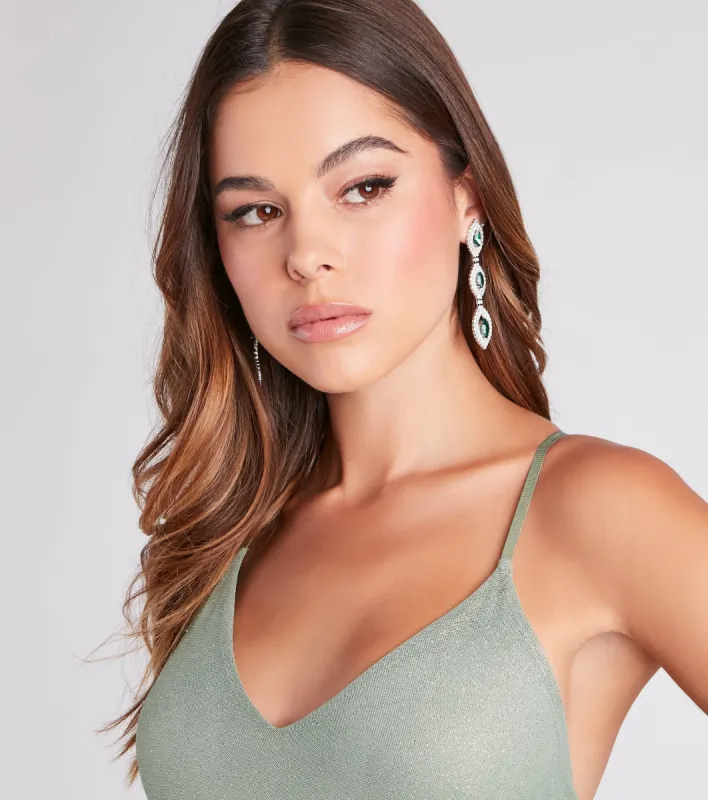 She's So Glam Gemstone Drop Earrings sold by Windsor