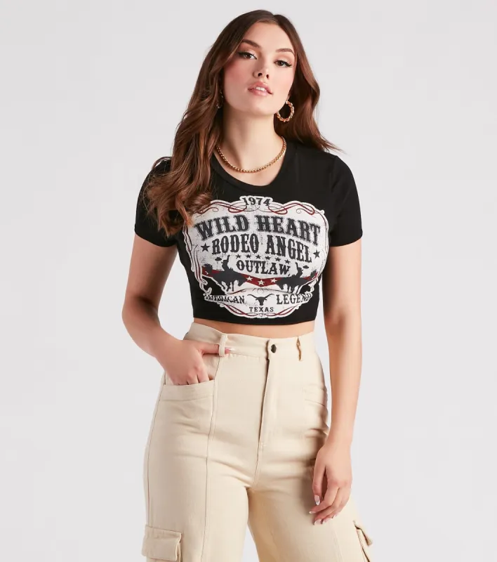 Rodeo Angel Cropped Graphic Tee sold by Windsor