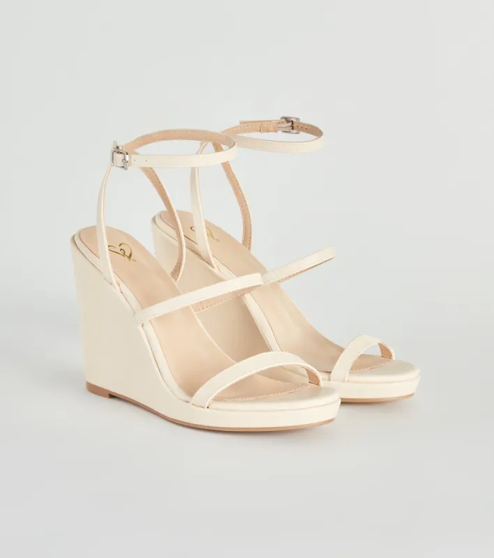 In The Sun Strappy Platform Wedges sold by Windsor