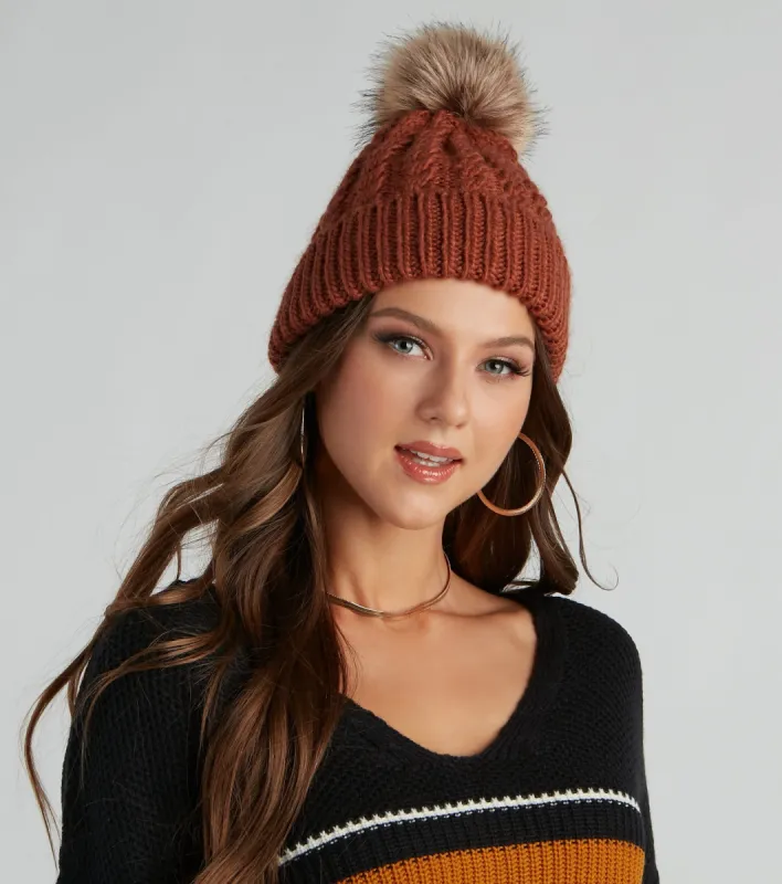 Chilly Days Chunky Knit Beanie sold by Windsor