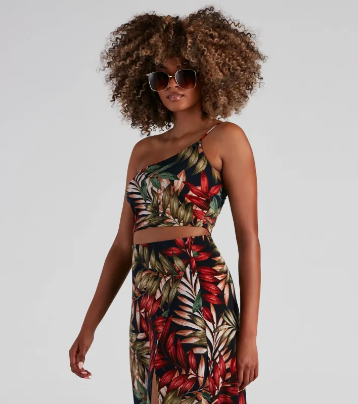 Vacay Approved Printed Crop Top sold by Windsor