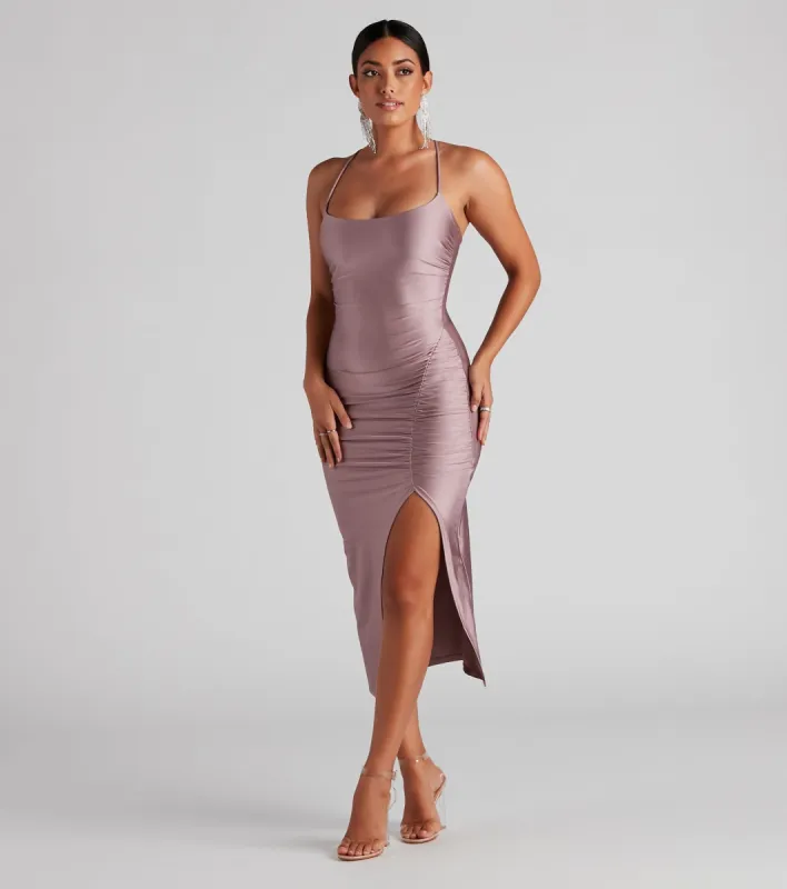 Sleek Style Moves Midi Dress sold by Windsor