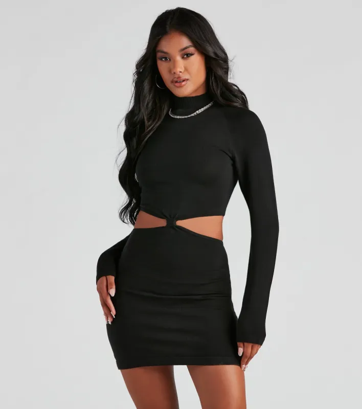 Elevated Cutout Mini Sweater Dress sold by Windsor