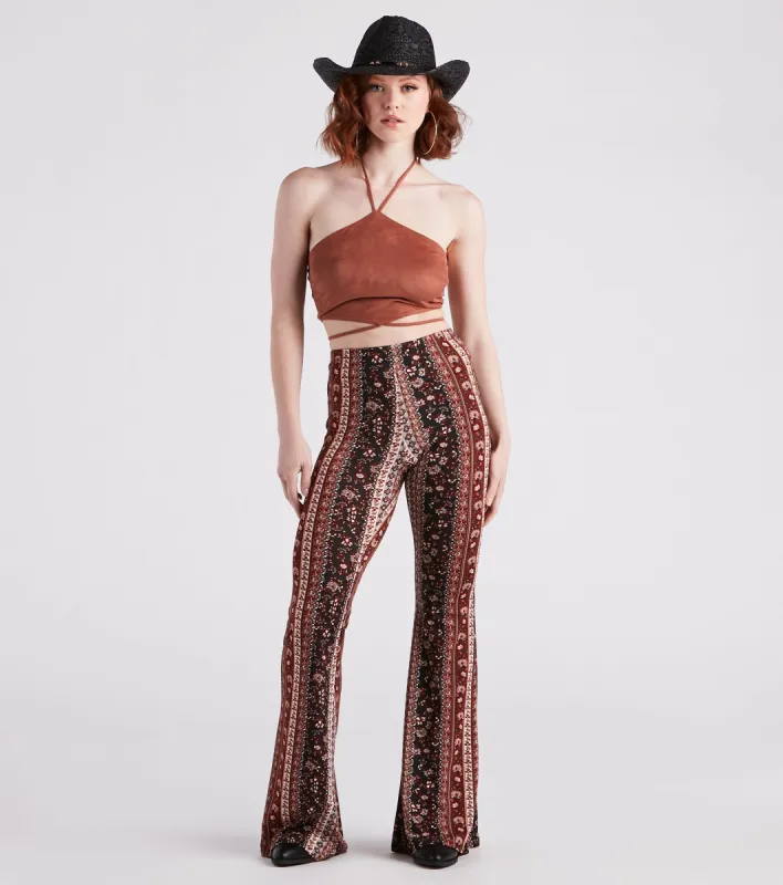 Trendy Gal Floral Boho Flare Pants sold by Windsor