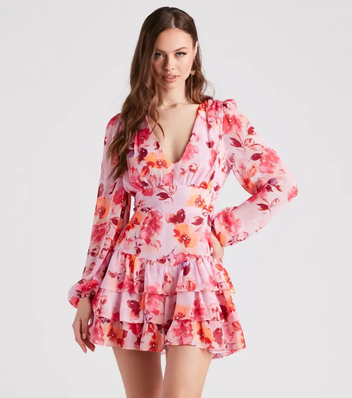 Spring In Full Swing Floral Skater Dress sold by Windsor