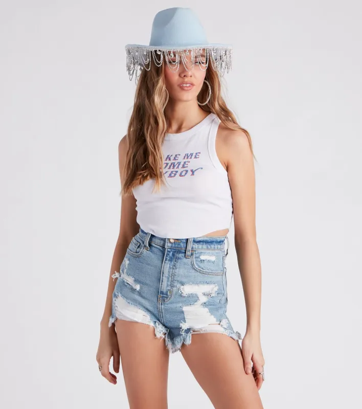 Take Me Home Cowboy Graphic Tank Top sold by Windsor