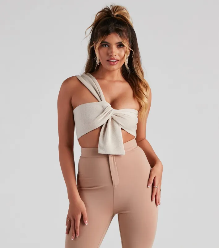 CLEARANCE - Ready Or Knot Lurex Knit Top sold by Windsor