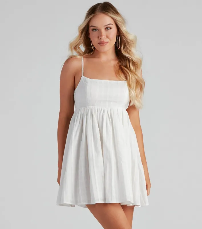Socialite Linen Babydoll Dress sold by Windsor