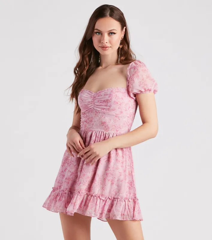 Sweet Spring Vibes Floral Skater Dress sold by Windsor