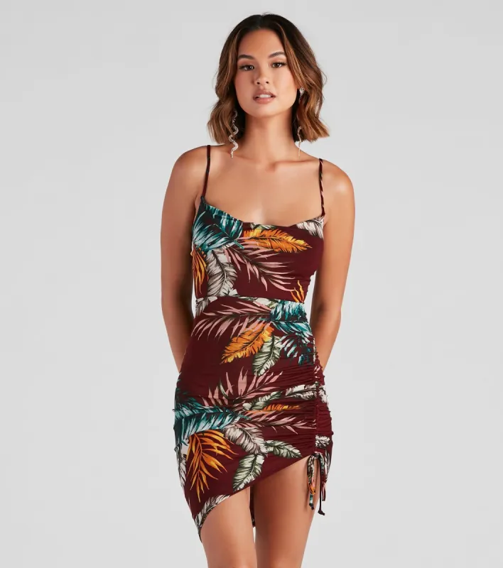 Out Of Office Ruched Mini Dress sold by Windsor