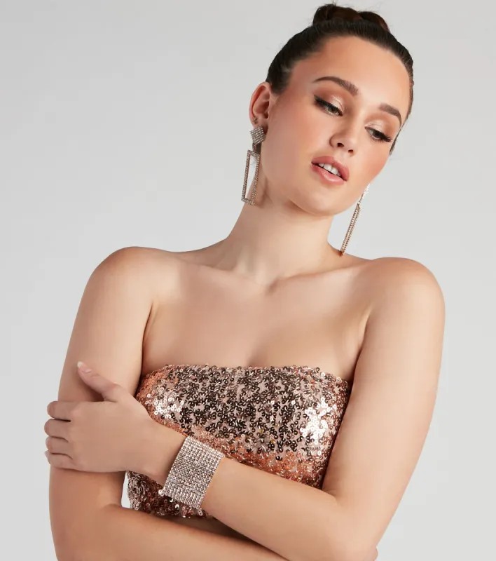 Ice On My Wrist Rhinestone Bracelet sold by Windsor