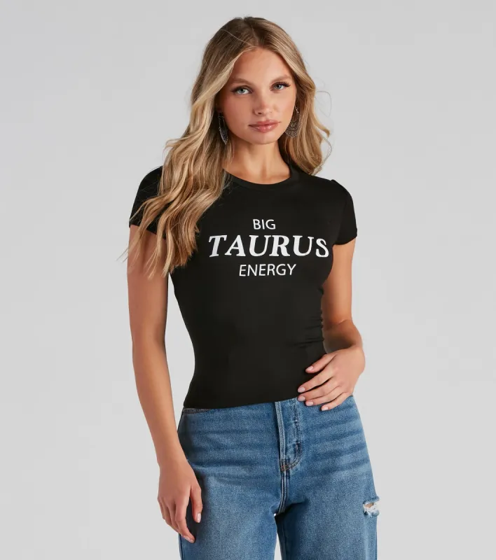 Big Taurus Energy Graphic Tee sold by Windsor