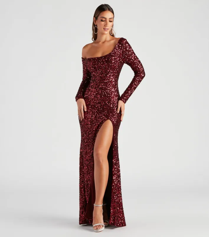 Wendy Sequin Off The Shoulder Dress sold by Windsor