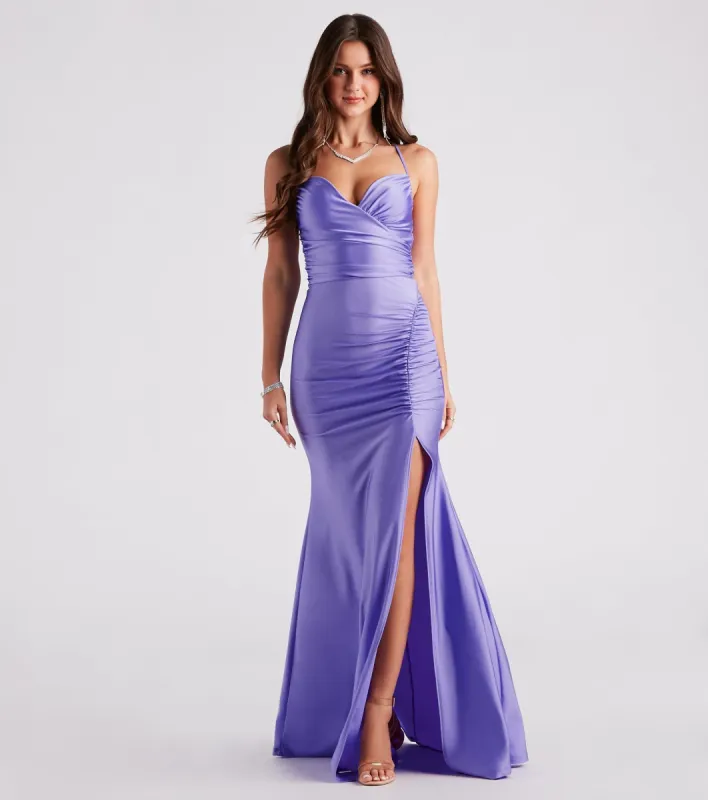 Emilia Formal Lace-Up Mermaid Dress sold by Windsor