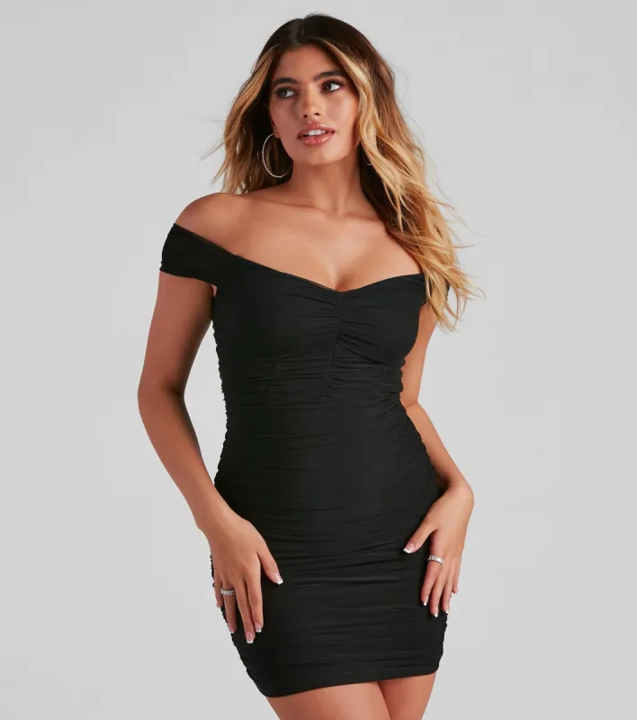 A Sultry Moment Mesh Mini Dress sold by Windsor