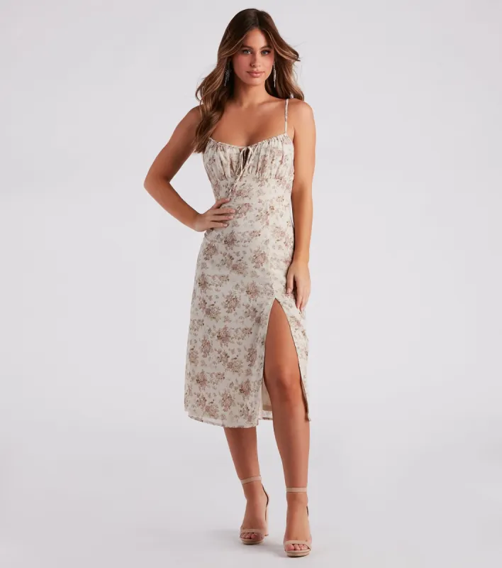 Precious Blooms Floral Midi Dress sold by Windsor