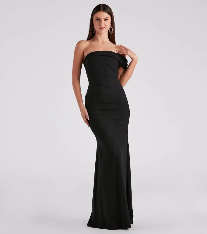 Marnie Formal Glitter Crepe A-Line Dress sold by Windsor