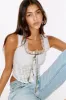Adeline Top | White/Green sold by With Jean