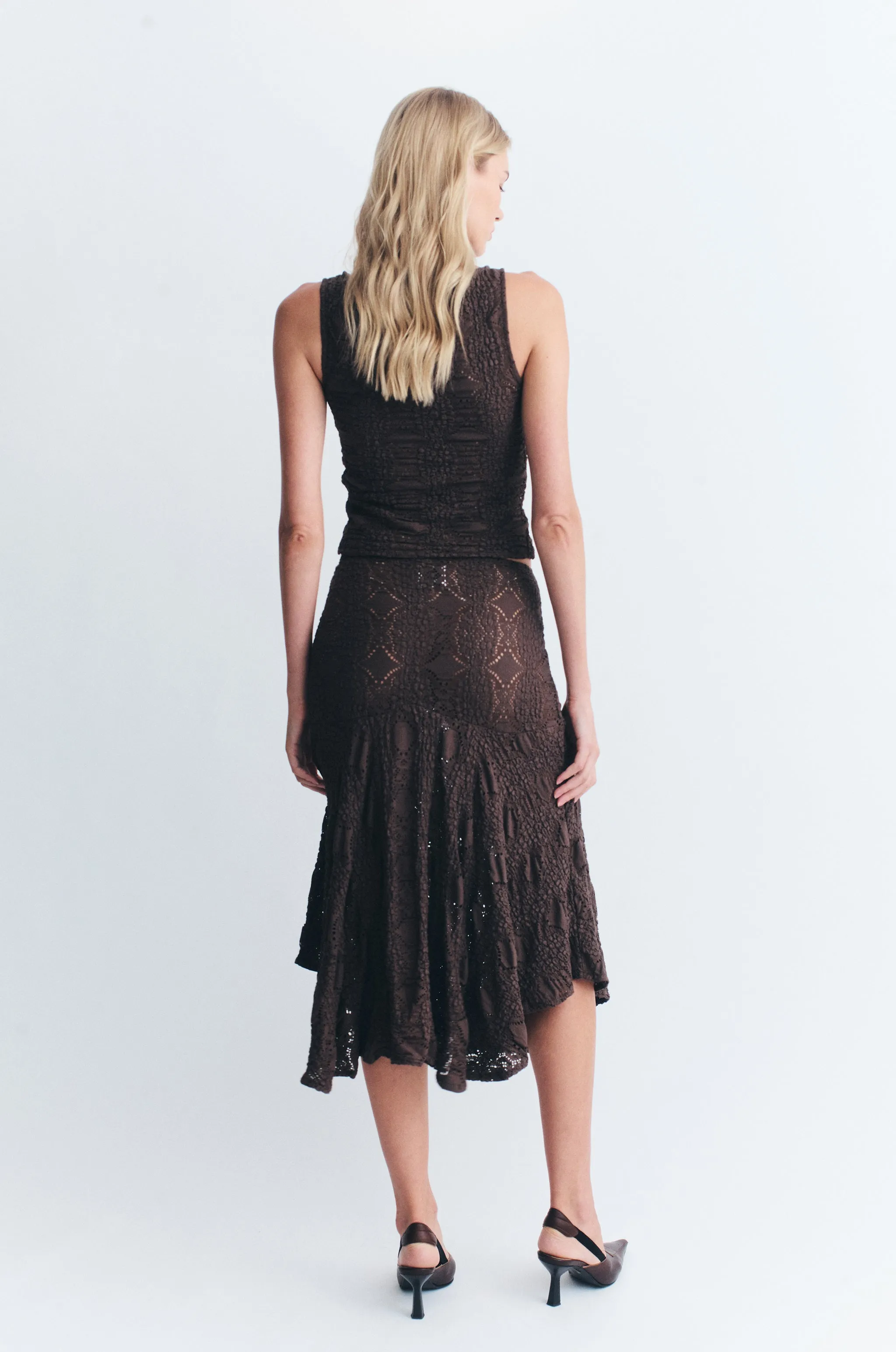 Maeve Midi Skirt | Brown sold by With Jean product image thumbnail 4