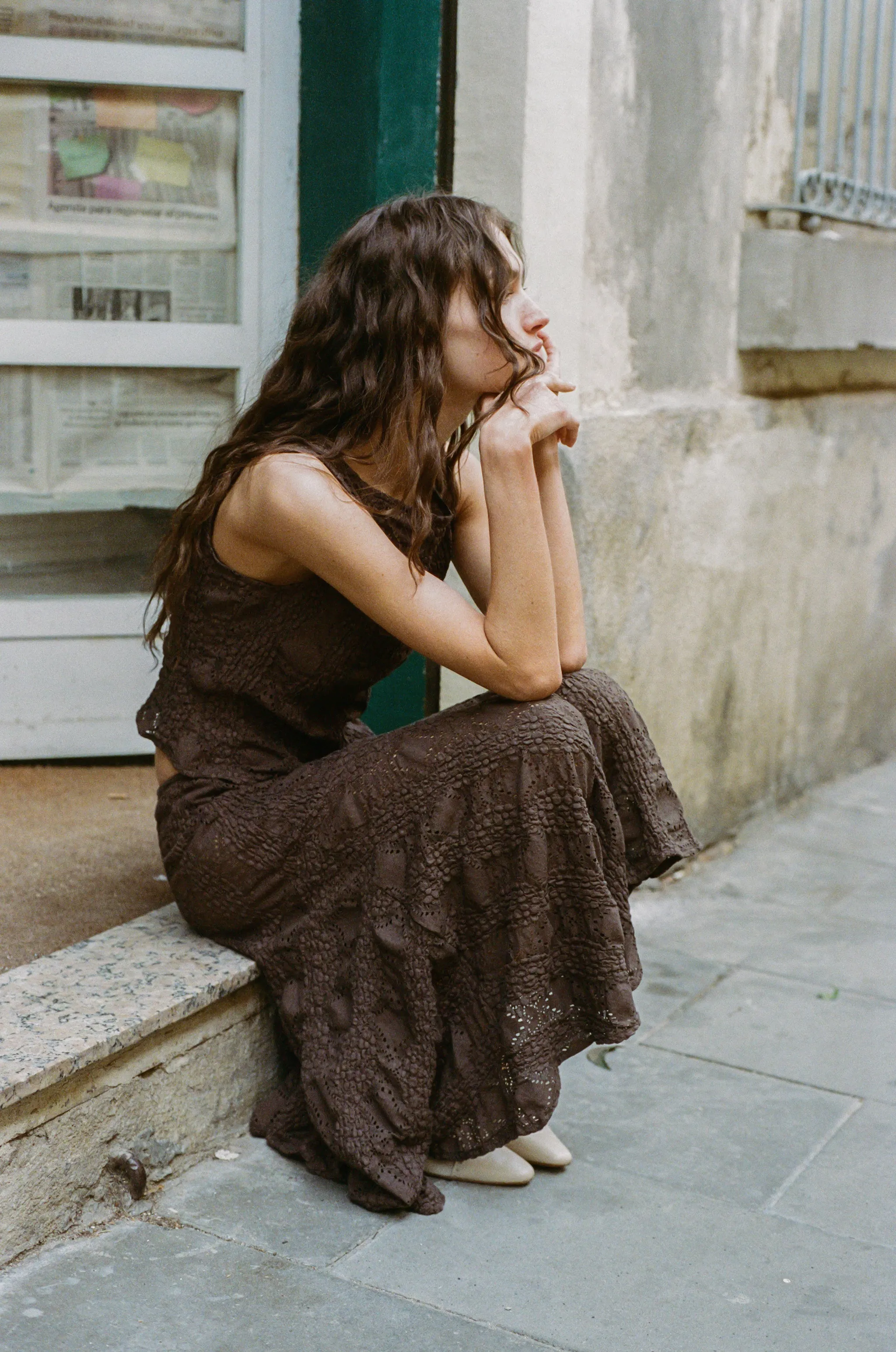 Maeve Midi Skirt | Brown sold by With Jean product image thumbnail 2