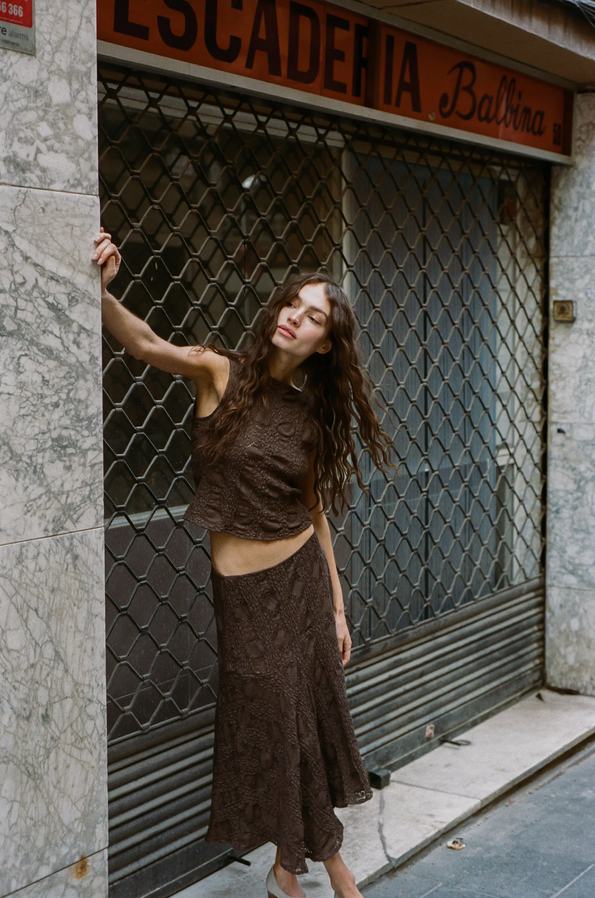 Maeve Midi Skirt | Brown sold by With Jean product image thumbnail 5