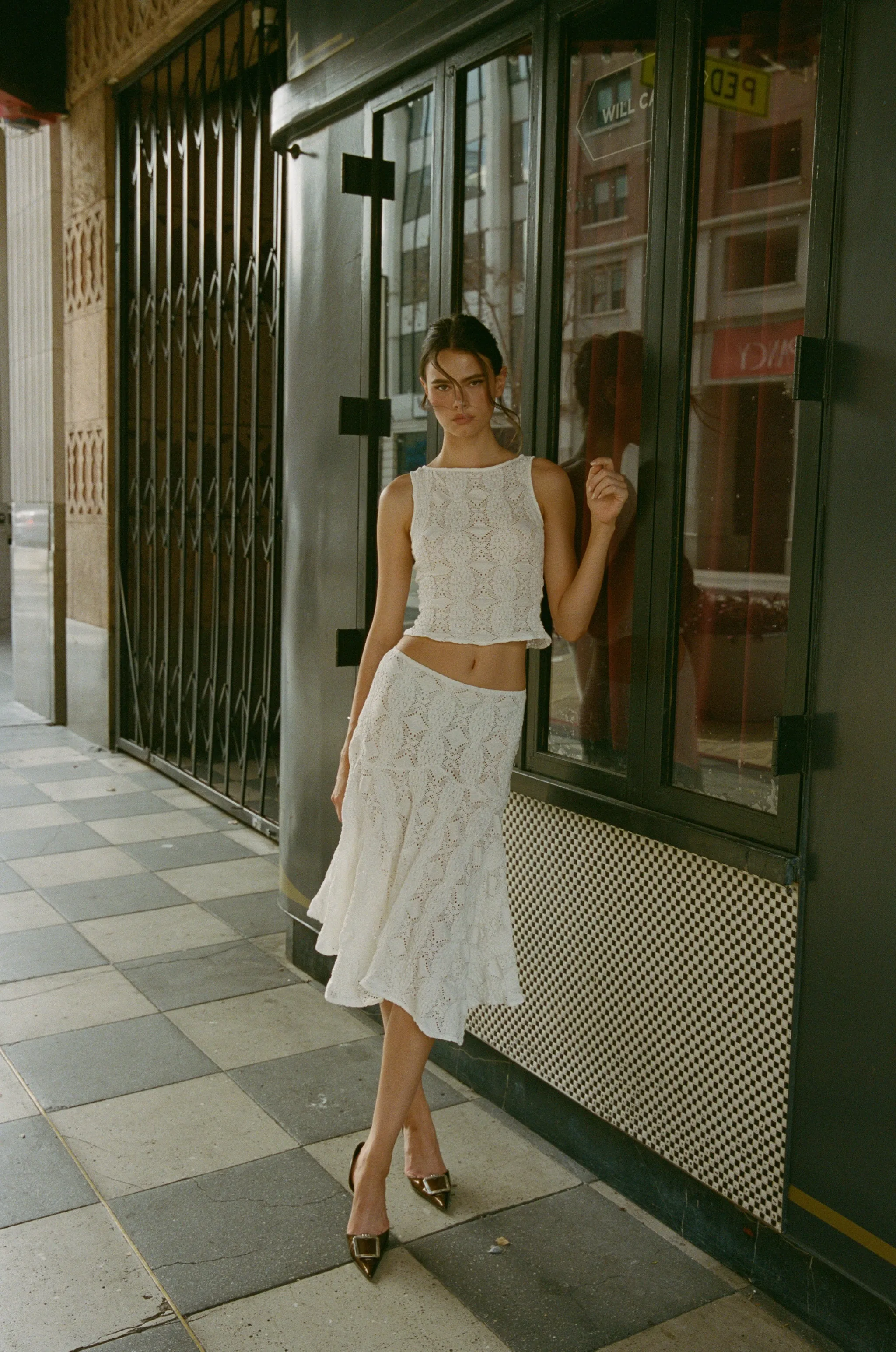 Maeve Midi Skirt | White sold by With Jean product image thumbnail 4
