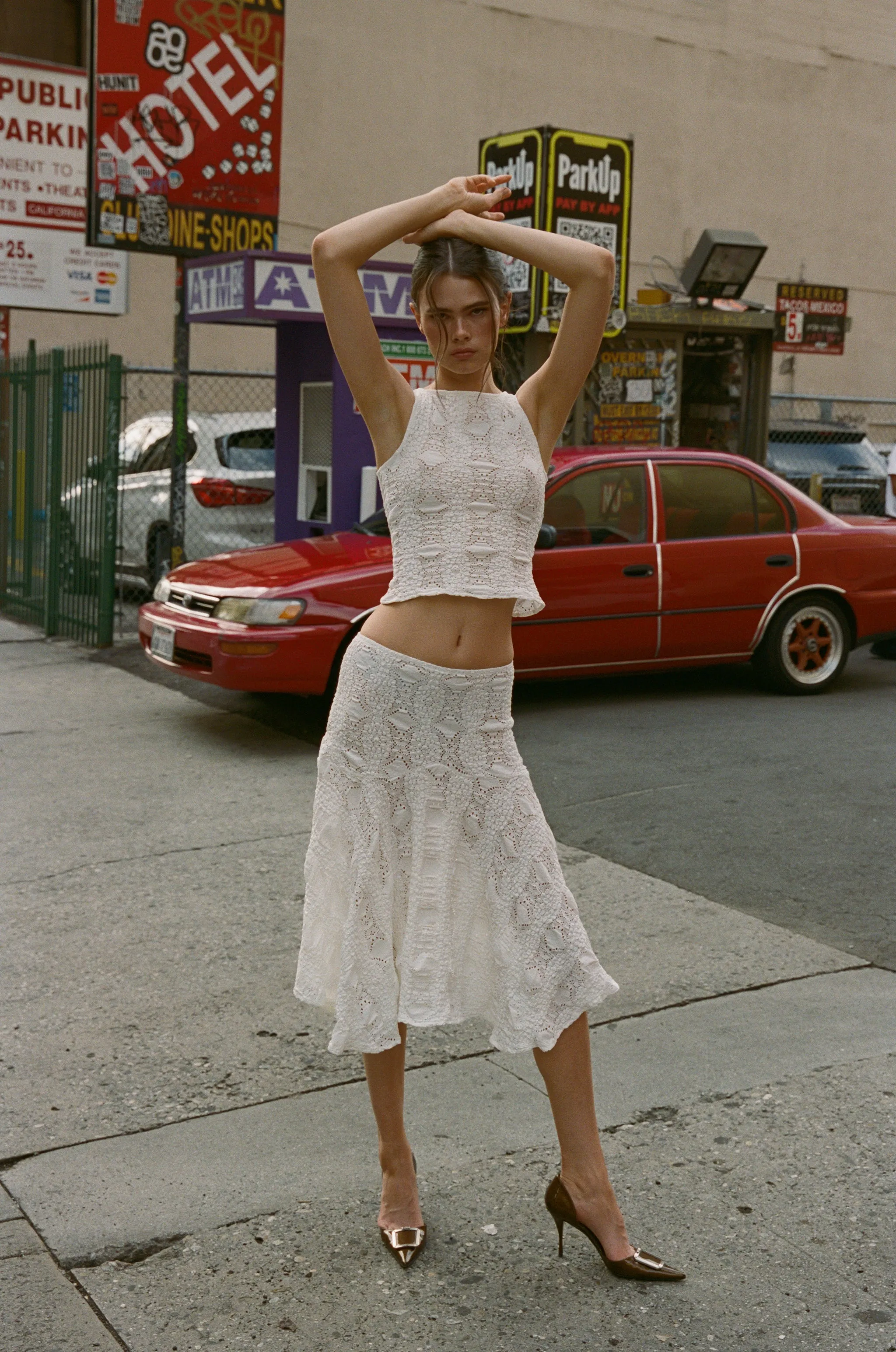 Maeve Midi Skirt | White sold by With Jean