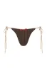 Juni Bikini Bottom | Brown Pinstripe sold by With Jean
