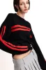 Olivia Sweater | Black / Red sold by With Jean