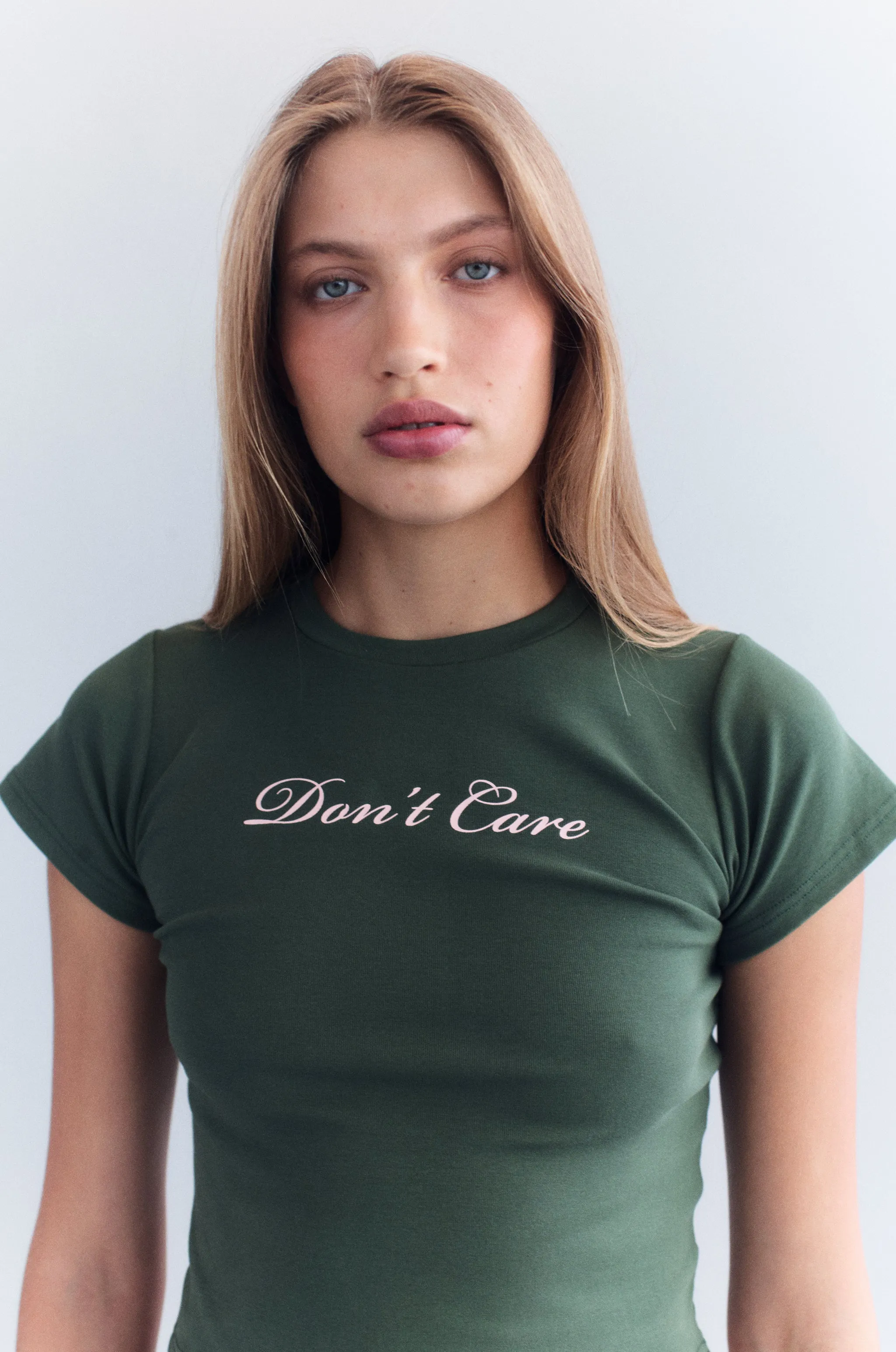 Don't Care Tee | Khaki sold by With Jean product image thumbnail 3