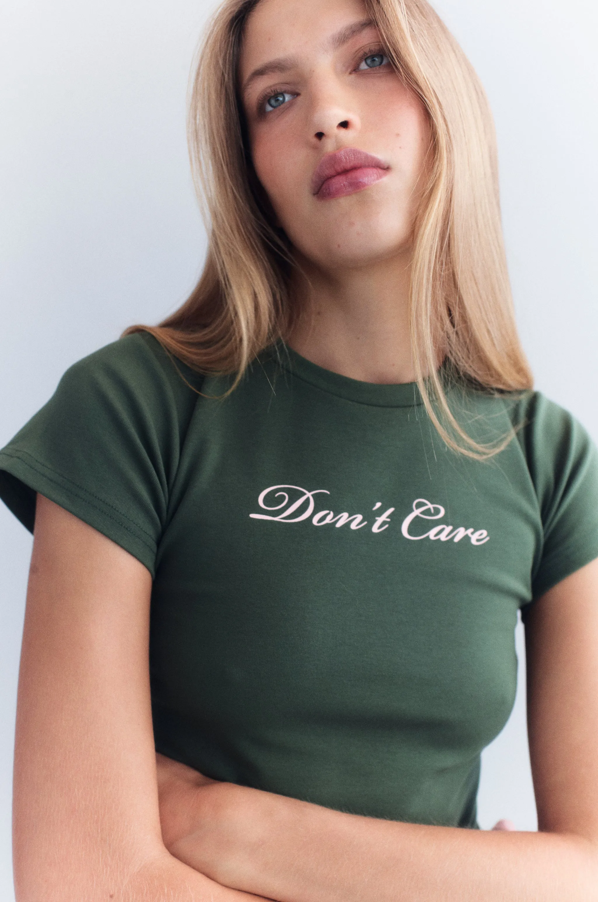 Don't Care Tee | Khaki sold by With Jean product image thumbnail 4