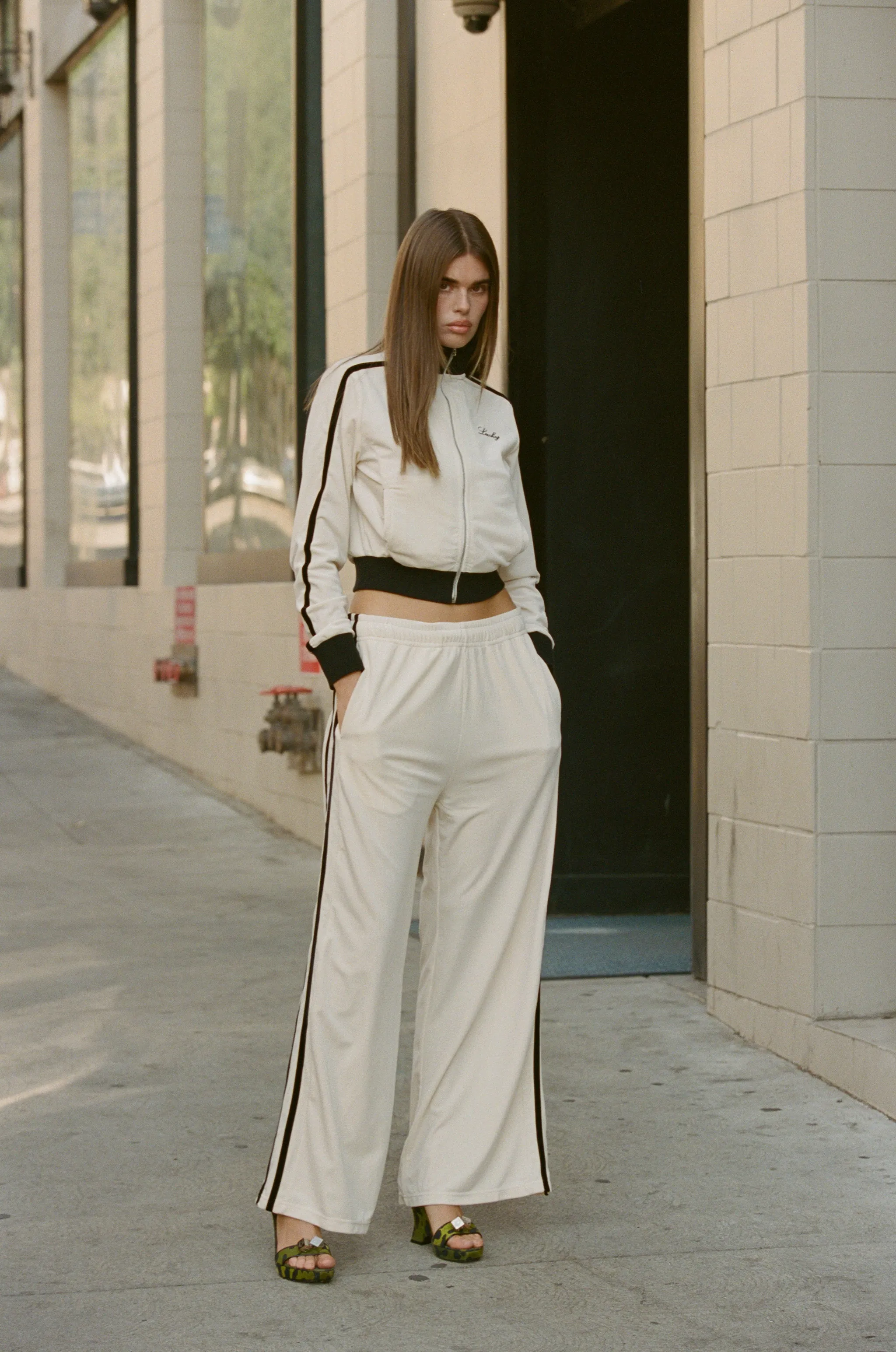 Bianca Track Pant | Cream sold by With Jean product image thumbnail 3