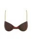Jeanie Bikini Top | Brown Pinstripe sold by With Jean