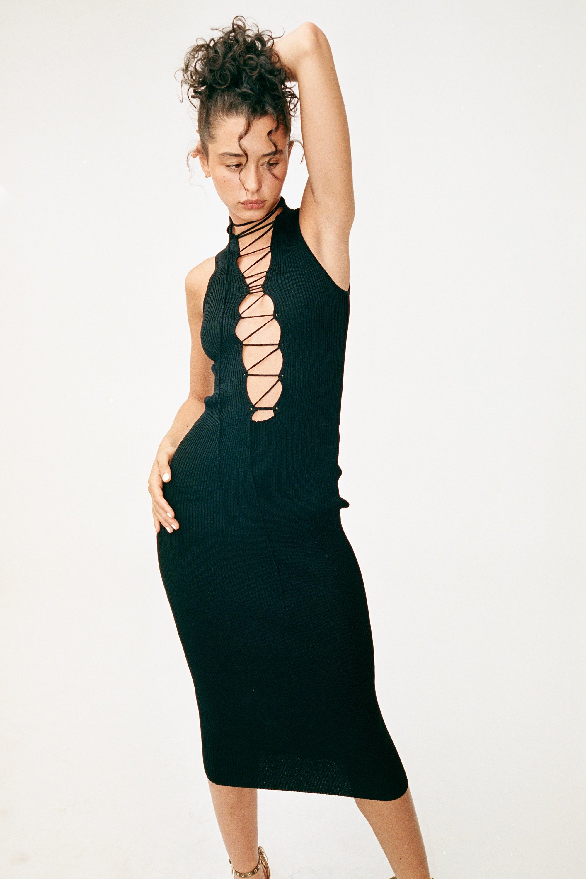 Amethyst Midi Dress | Black sold by With Jean product image thumbnail 3