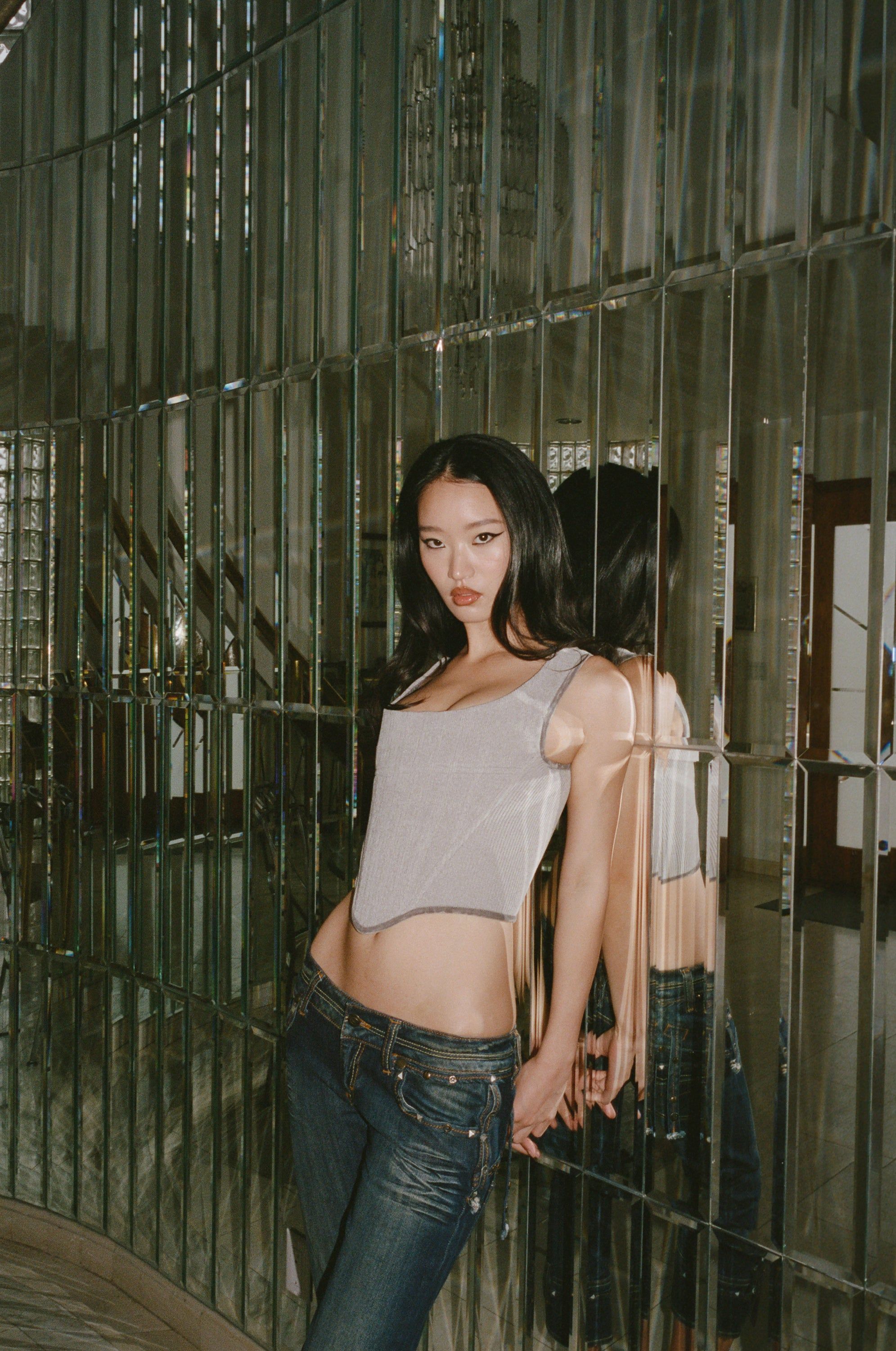 June Corset Top | Grey sold by With Jean