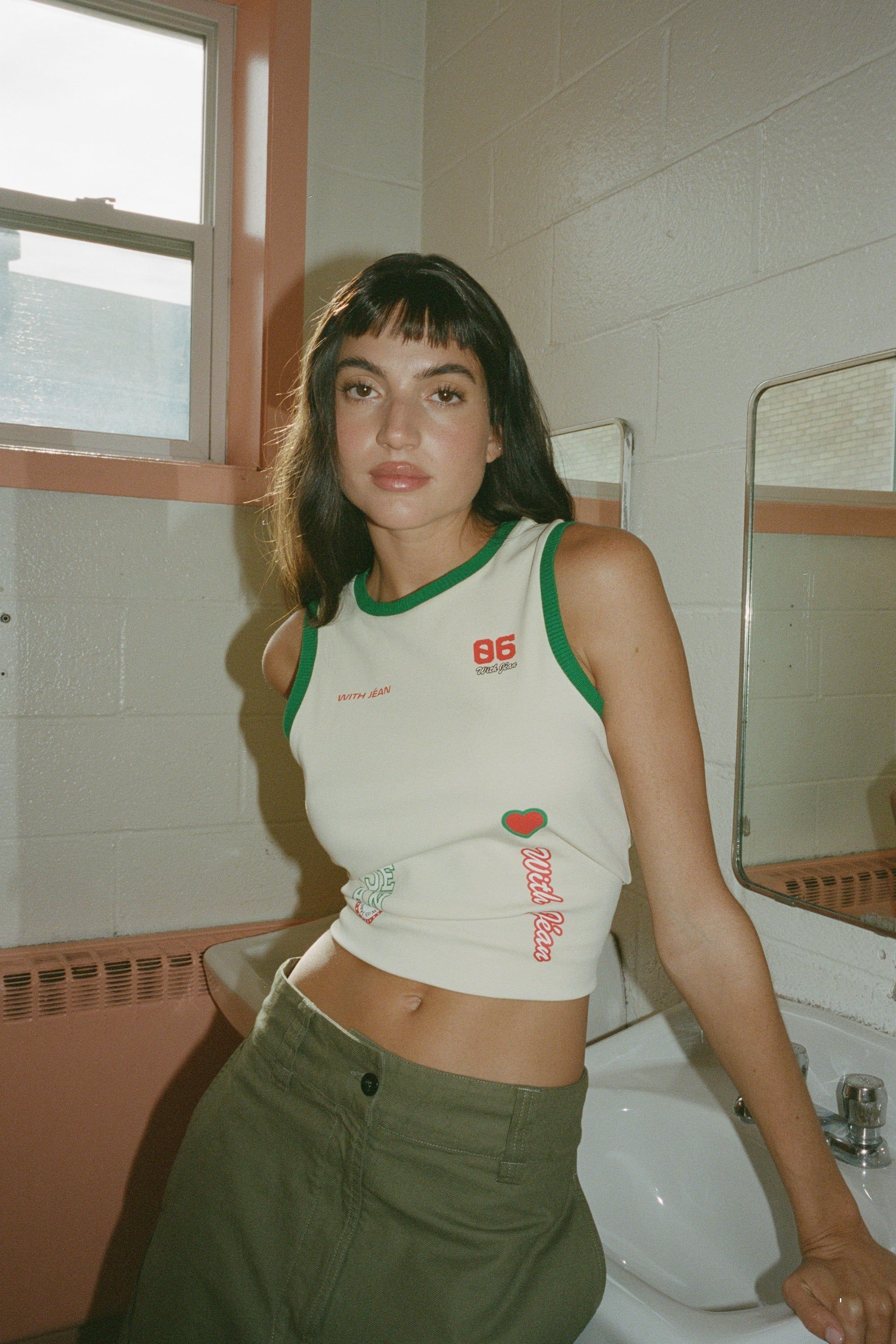 A-League Tank | Cream sold by With Jean