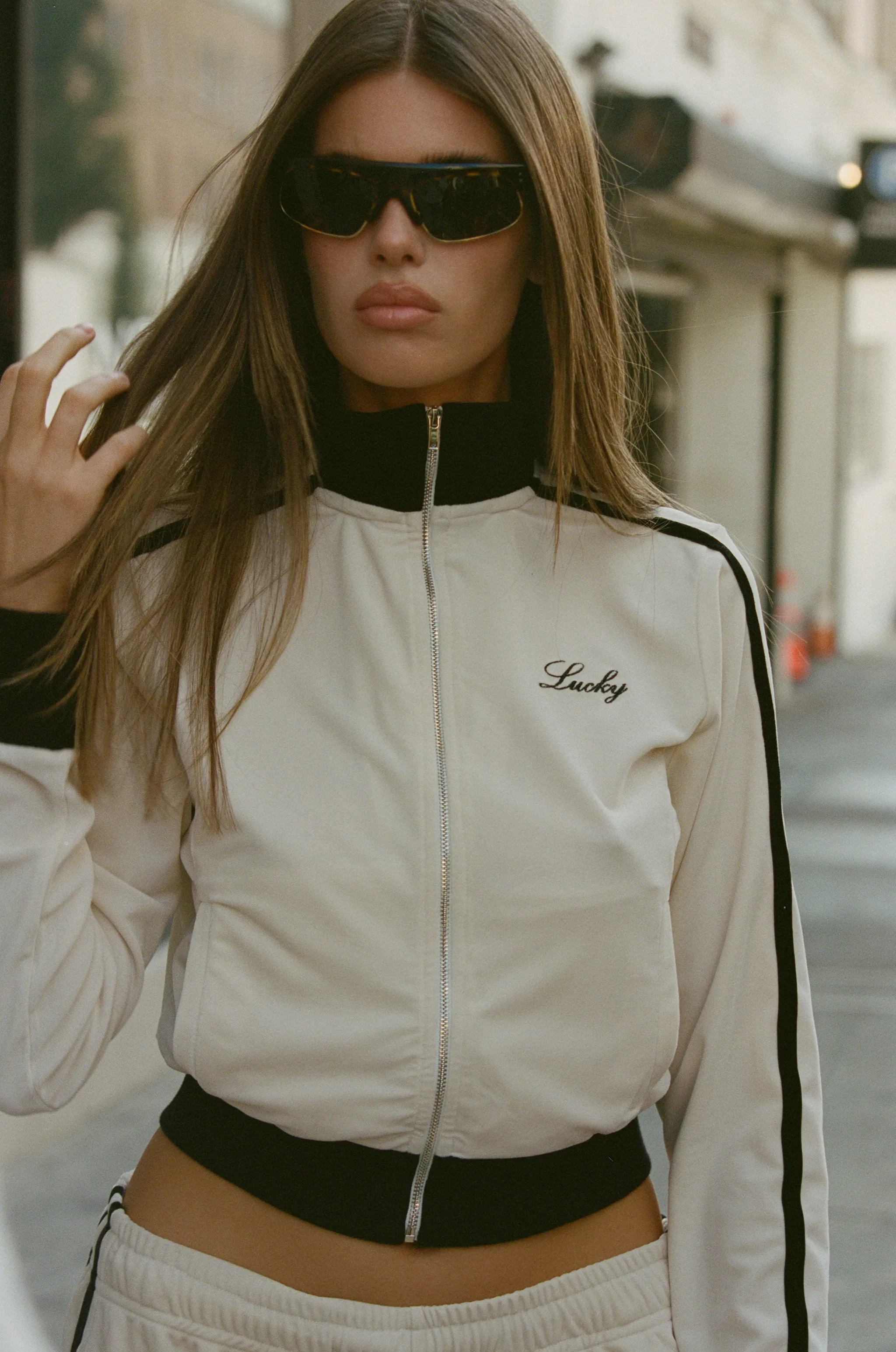 Bianca Zip Through | Cream sold by With Jean