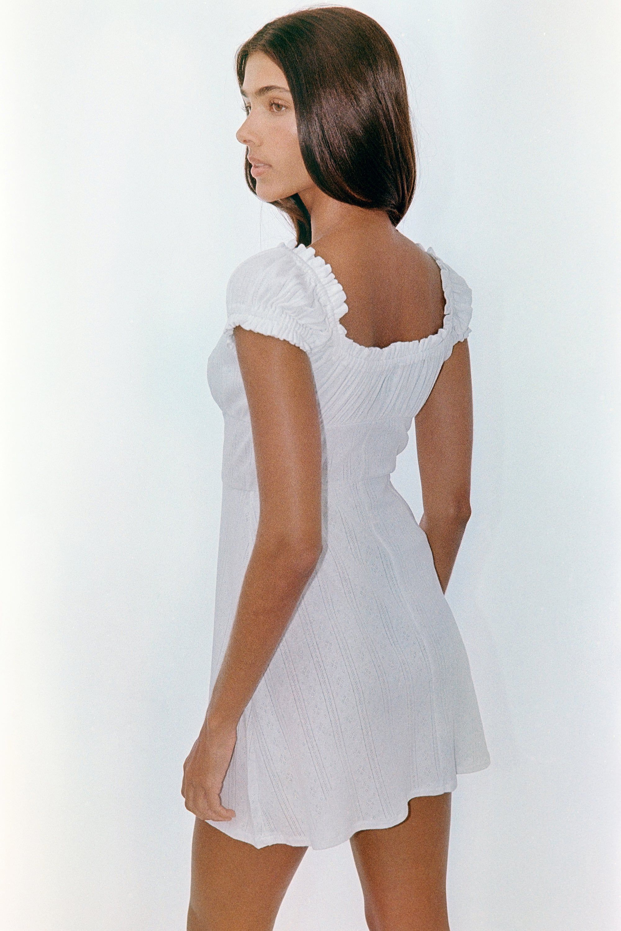 Isabelle Dress | White Pointelle sold by With Jean product image thumbnail 3