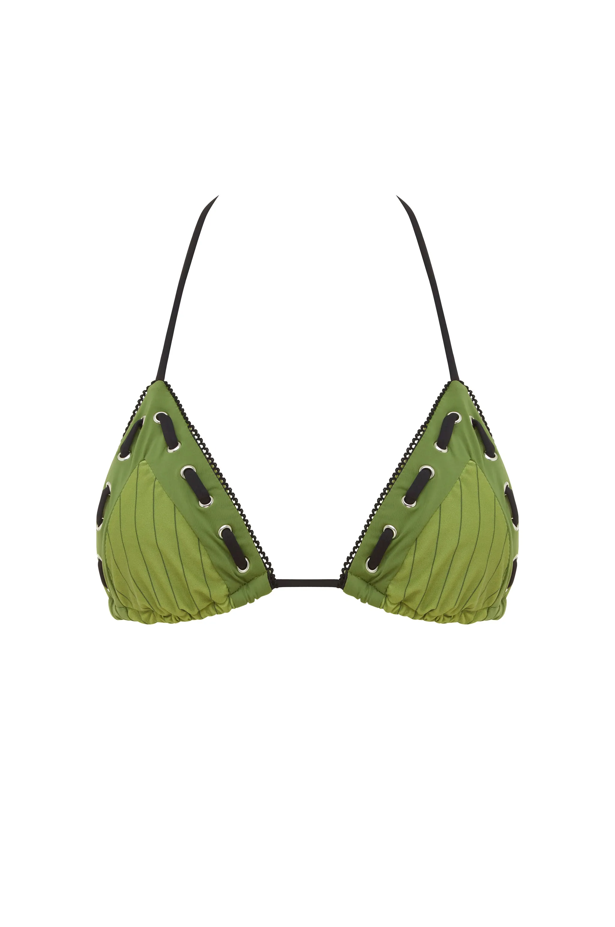 Juni Bikini Top | Khaki Pinstripe sold by With Jean product image thumbnail 5