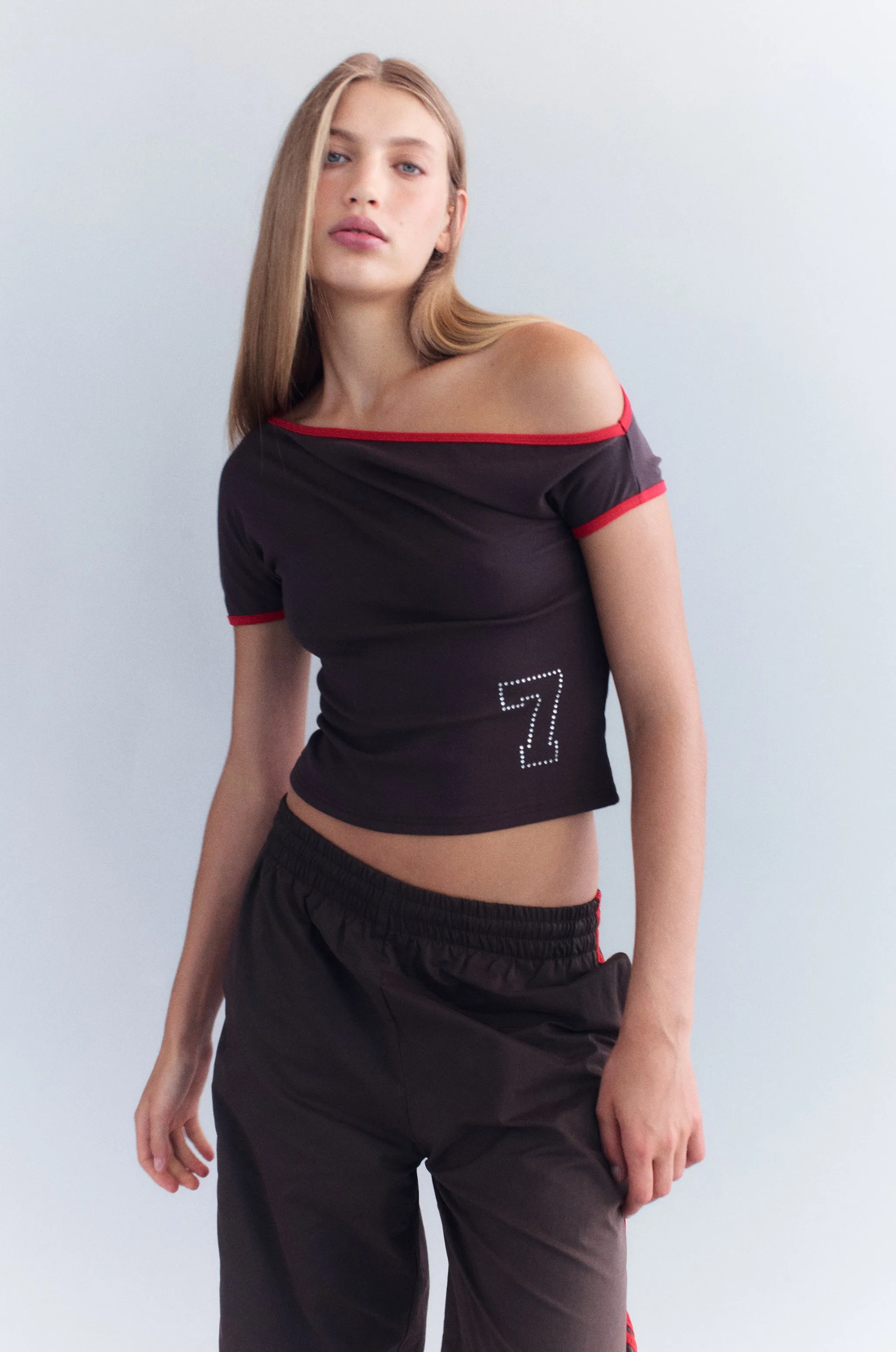Lucky Seven Tee | Brown sold by With Jean product image thumbnail 4