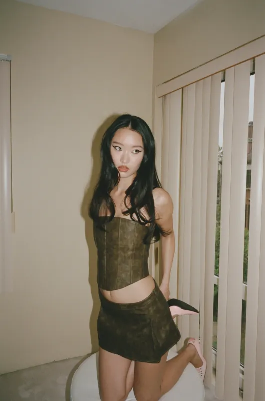 Althea Corset Top | Chocolate sold by With Jean