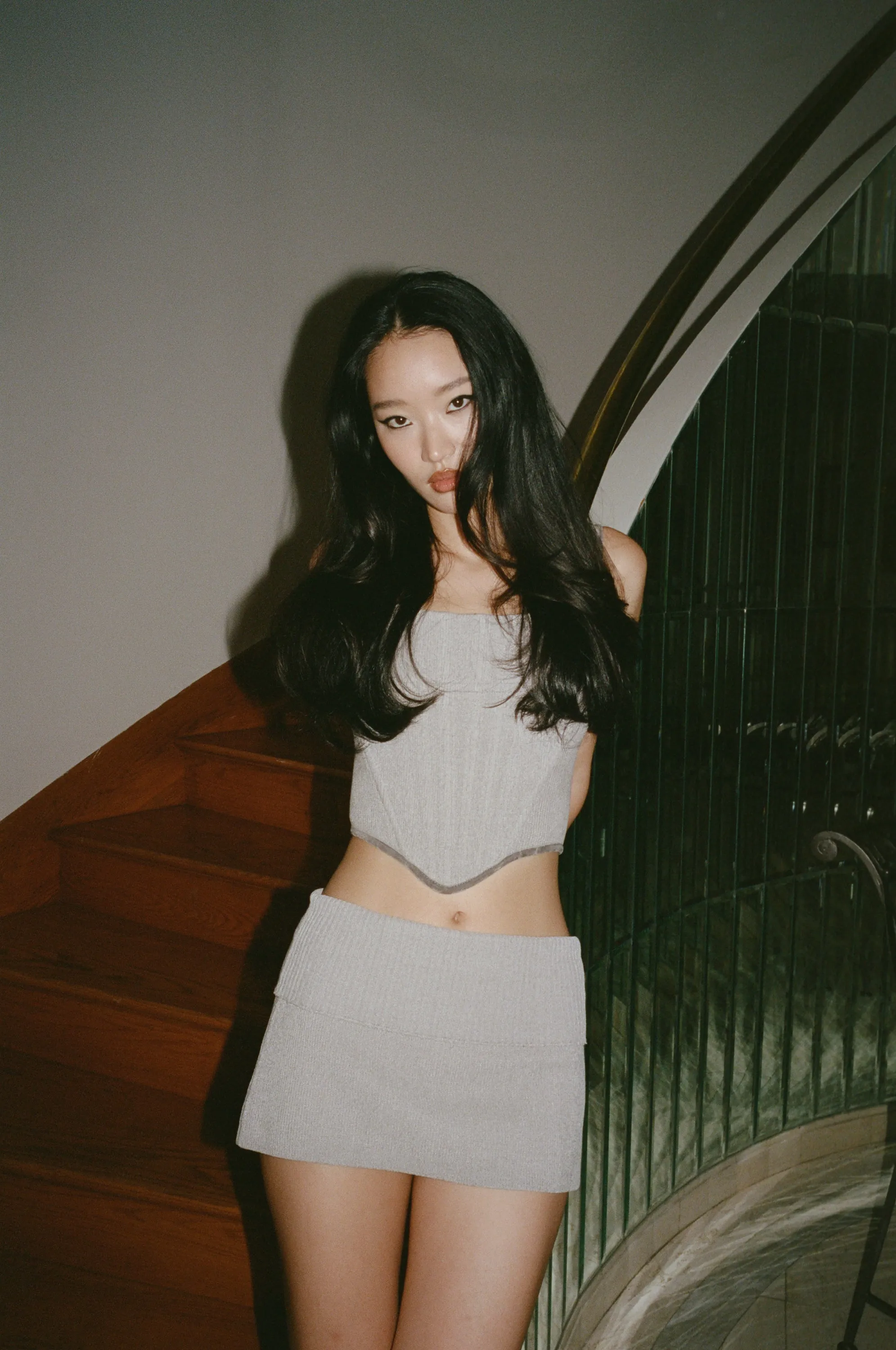 Emilia Mini Skirt | Grey sold by With Jean