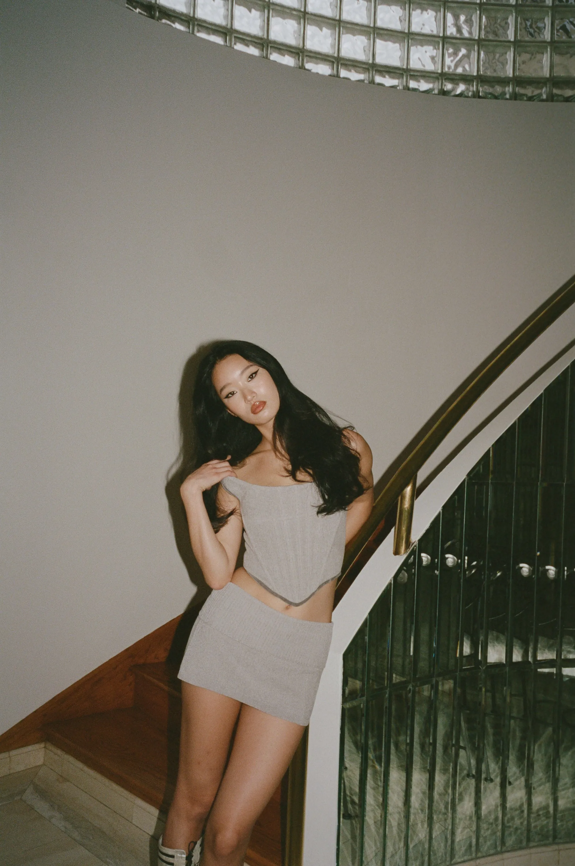 Emilia Mini Skirt | Grey sold by With Jean product image thumbnail 2