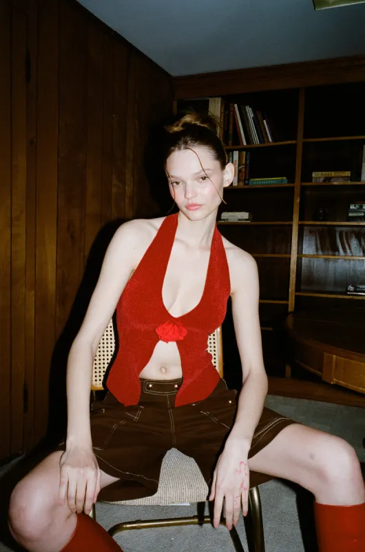 Rose Top | Red sold by With Jean