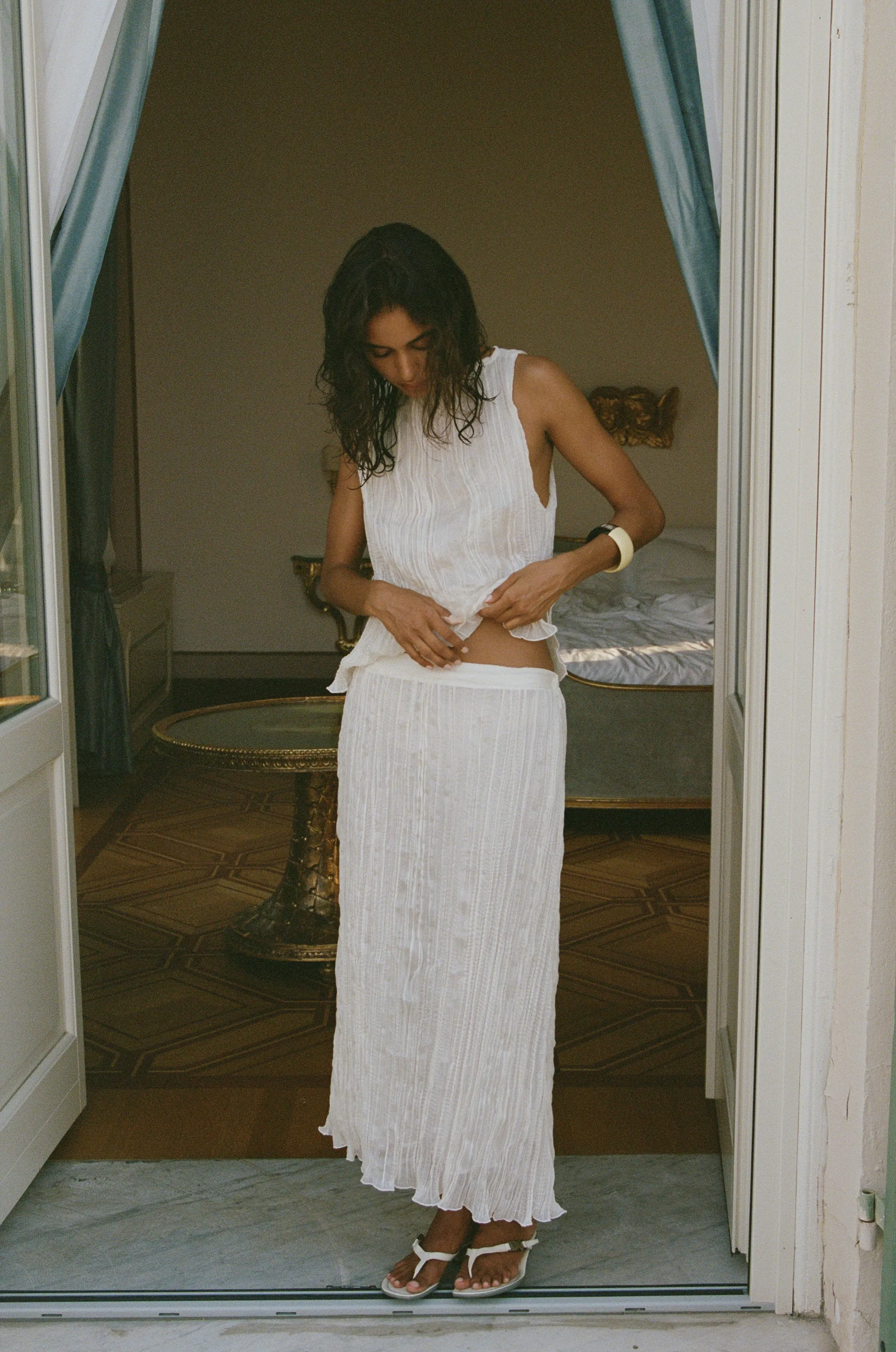 Kea Midi Skirt | Cream sold by With Jean product image thumbnail 2