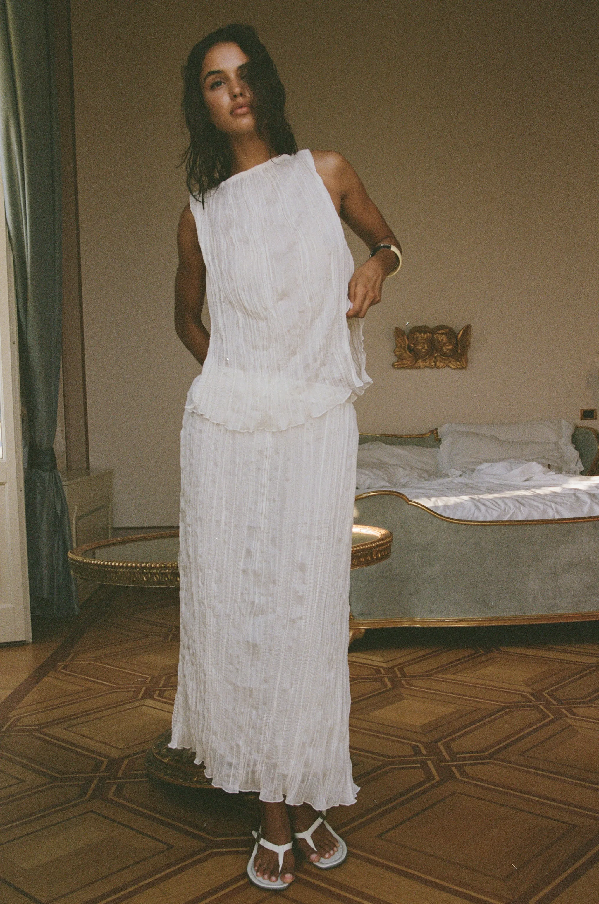 Kea Midi Skirt | Cream sold by With Jean product image thumbnail 5